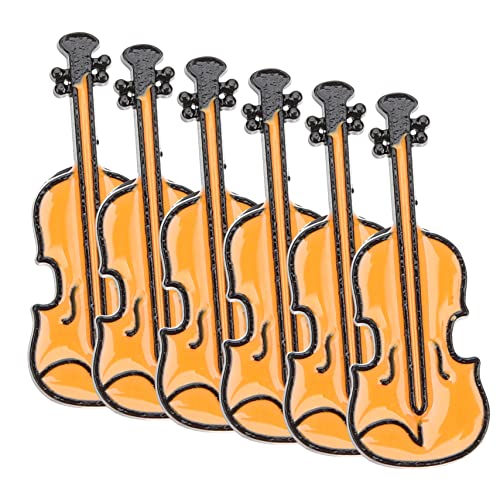 FRCOLOR 6stücke Geigenbrosche Metall Anstecknadel Für Kleidung Taschen Hüte Schals Brosche Für Damen Herren Instrumenten Broschen von FRCOLOR