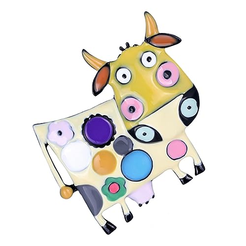 FRCOLOR Legierungsbrosche Persönlichkeits Kuh Brosche Modische Tier Brosche Kuh Corsage Legierungs Corsage Für Hosen Röcke Pullover Accessoires von FRCOLOR