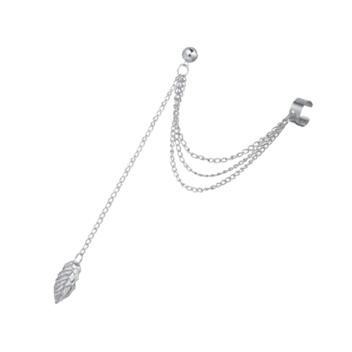 FRCOLOR Einteilige Ohrringe Silber Quaste Ohrclip Frauen Kreative Ohrschmuck Clip Für Anlässe Party Geburtstag Abschlussfeier Jeans von FRCOLOR