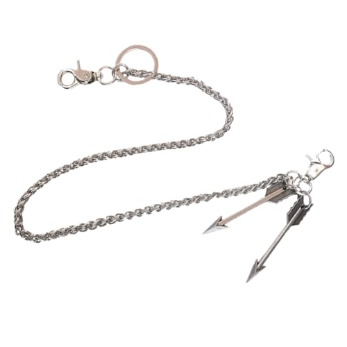 1 Stück Punk Style Metall Jeans Kette für Herren Damen Hip Hop Hose Kette Modisches Accessoire für Outfits Handgefertigt von FRCOLOR