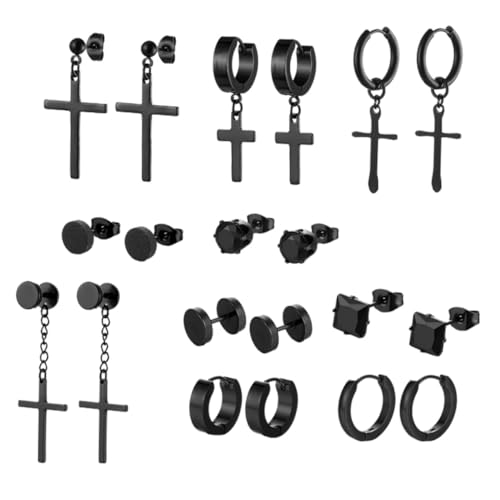 10 Paare Ohrringe Ohrstecker für Herren Kreative Retro Designs für Perfektes Accessoire für Outfit von FRCOLOR