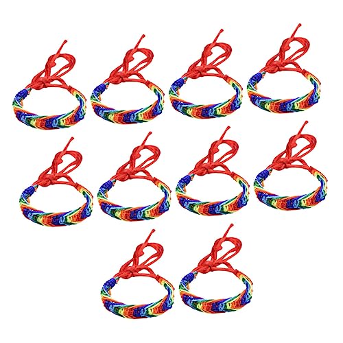 FRCOLOR 10stücke Handgefertigte Gewebte Armbänder Bunte Handarbeitsarmbänder Für Junge Mädchen Als Schmuck Decor Für Alltag Und Party von FRCOLOR
