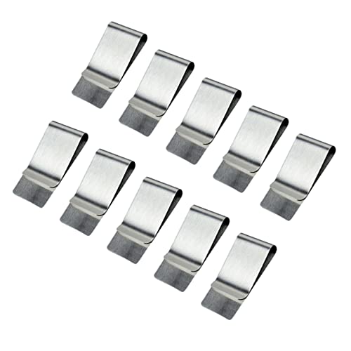 10 Stück Teiliges Geldklammern Vertikale Geldscheinklammer Wallet für Bargeld Karten Banknoten Zuhause oder Unterwegs Silber von FRCOLOR