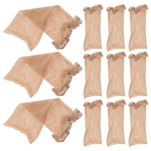 FRCOLOR 12stücke Elastische Polyester-wig Caps Für Frauen Atmungsaktive Und Bequeme Haarnetze Hautfarbene Dehnbare Für Optimalen Tragekomfort von FRCOLOR