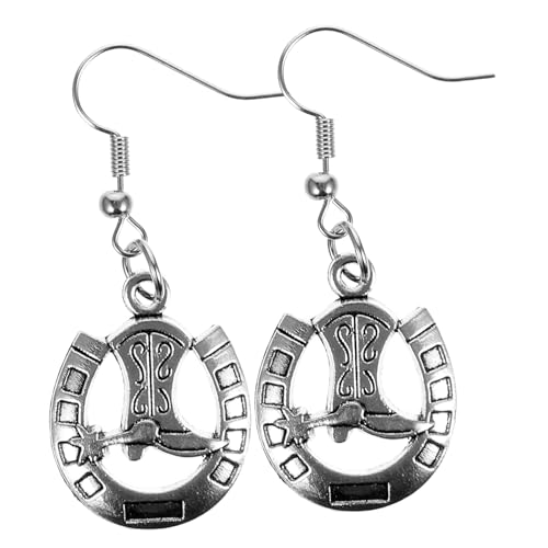 FRCOLOR 1Paar Cowgirl Ohrringe mit Stiefel und Charms Leichte und Modische Tropfenohrringe für Frauen und Mädchen für Partys und Festivals von FRCOLOR