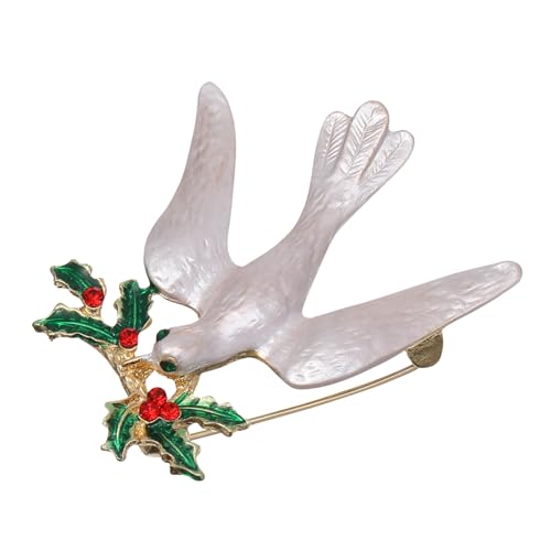 FRCOLOR Dekorative Friedenstauben-brosche Stilvolle Corsage Kleidungs-anstecker Zinklegierungsmaterial Exquisites Design Für Kleidung Taschen Schals Und Kopftücher von FRCOLOR