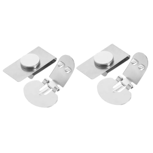 2 Paare Magnetische Krawattenklammer für Herren Unsichtbare Krawattenclips Automatischer Halt für Anzug Hemd Silberfarbene Krawattennadel für Hochzeiten Business Events von FRCOLOR