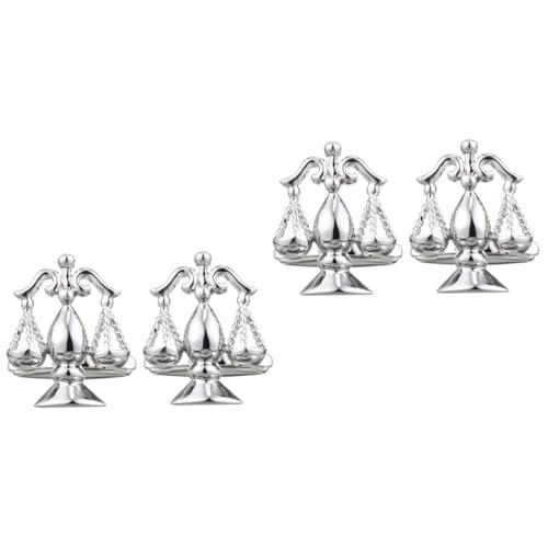 2 Paare Manschettenknöpfe für Herren Dekorative Balance Form Stilvolle Cufflinks für Langlebig Rostbeständig Ergänzung für Festliche Anlässe von FRCOLOR