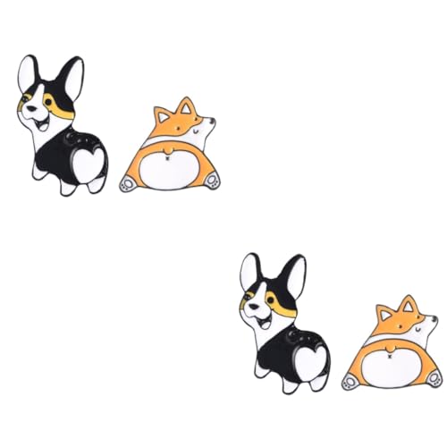 2 Sätze Husky Hund Brustnadel Brosche Für Kleidung Anstecker Für Hochzeiten Geburtstage Weihnachten Deko Für Frauen 2 Stück * 2 von FRCOLOR