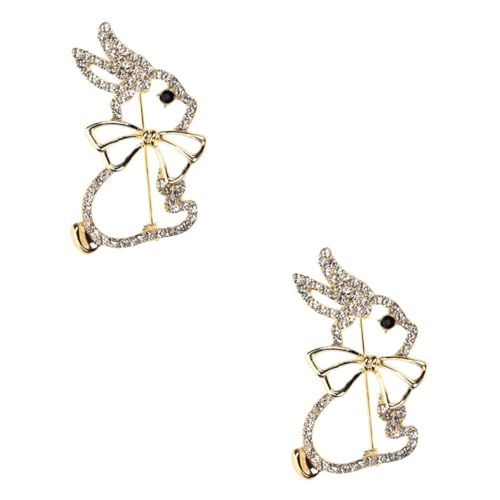 2 Sätze Kaninchen Brosche Für Damen Kreative Cartoon Anstecknadel Kleidung Dekoration Langlebig Hautfreundlich Für Ostern Partys Besondere Anlässe 2 Stück * 2 von FRCOLOR