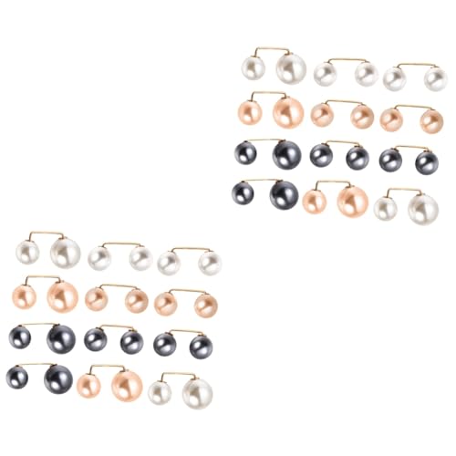 2 Sätze Sicherheits Broschen Für Damen Multifunktionale Perlen Brosche Zufälliger Rockknopf Modisches Accessoire Für Outfits Taschen 12 Stück * 2 von FRCOLOR