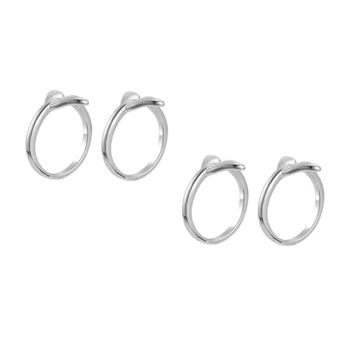 2 Sätze Silberner Meerjungfrau Ring Mit Öffnung Modischer Schmuck Für Damen Verstellbar Einzigartiges Design Für Täglichen Gebrauch Besondere Anlässe 2 Stück * 2 von FRCOLOR