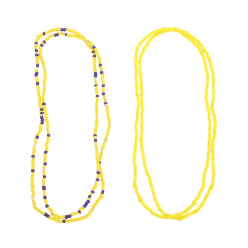 2 Sätze Teiliges Bauchketten Perlen Elastische Taillenkette Für Frauen Für Strand Bikinis Kleider Leichte Bequeme Körperkette 6 Stücke * 2 von FRCOLOR