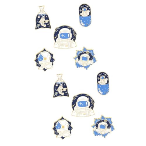 2 Sätze Teiliges Cartoon Astronaut Broschen Abzeichen Stilvolle Dekoration Für Kleidung Taschen Schals Anstecker Für Einen Einzigartigen Look 5 Stücke * 2 von FRCOLOR