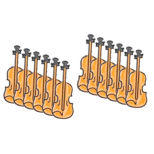 2 Sätze Teiliges Geigen Broschen Für Männer Frauen Anstecknadeln Für Kleidung Metall Instrumente Kreative Dekoration Für Anlässe 6 Stück * 2 von FRCOLOR