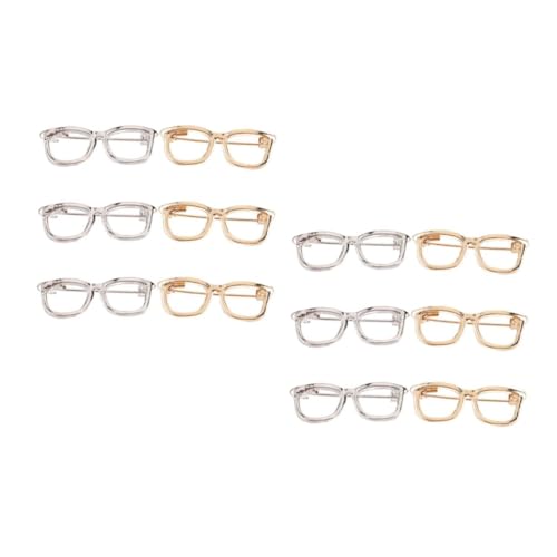 2 Sätze Teiliges Kreative Brillenbroschen Für Frauen Brosche Anstecker Für Kleider Schals Taschen Für Partys 6 Stück * 2 von FRCOLOR