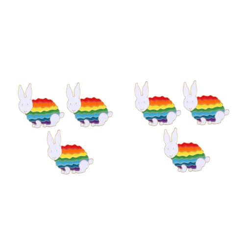 2 Sätze Tier Emaille Broschen Cartoon Anstecknadeln Für Kleidung Rucksack Mütze Tiermotive Für Accessoires Kreative Dekoration 3 Stück * 2 von FRCOLOR