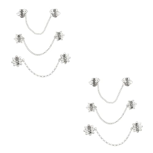 2 Sätze Vintage Kettenbroschen Anstecknadeln Für Hemdkragen Anzüge Kreative Langlebige Modeaccessoires Für Besondere Anlässe Wie Geburtstagsfeiern Dinnerpartys 3 Stück * 2 von FRCOLOR