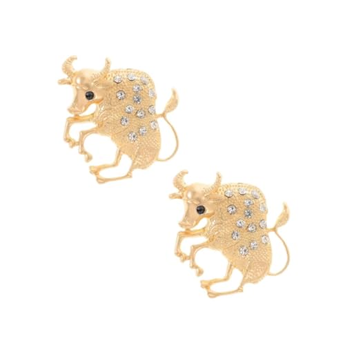 2 Stck. Kreative Brosche Legierung für Männer Stilvolle Goldene Dekoration für Kleidung Taschen Hüte von FRCOLOR