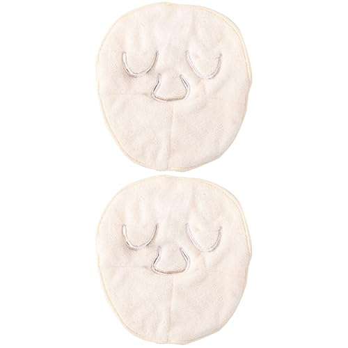2 Stk Maske Maske Salon-Schönheitstuch Mini-Make-up-Tücher Spa-Handtuch face towel gesichtshandtuch handtücher kaltes Kompressentuch Gesichtsmaske Handtuch Korallenvlies Beige FRCOLOR von FRCOLOR