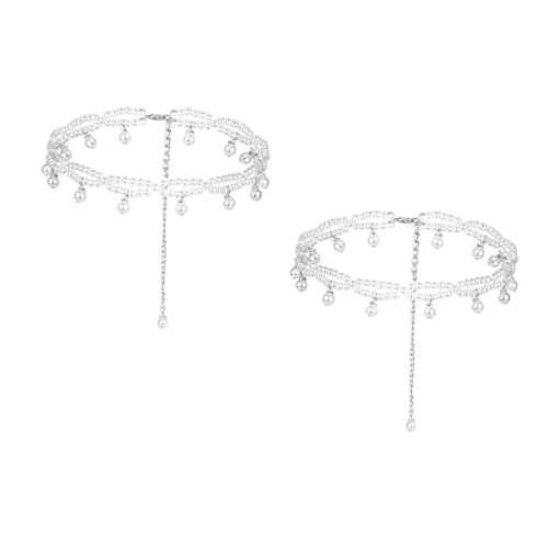 2 Stück Bauchkette Damen Verstellbare Perlen Taillenkette Eleganter Körperschmuck für Kleider Blusen Jeans für Besondere Anlässe von FRCOLOR