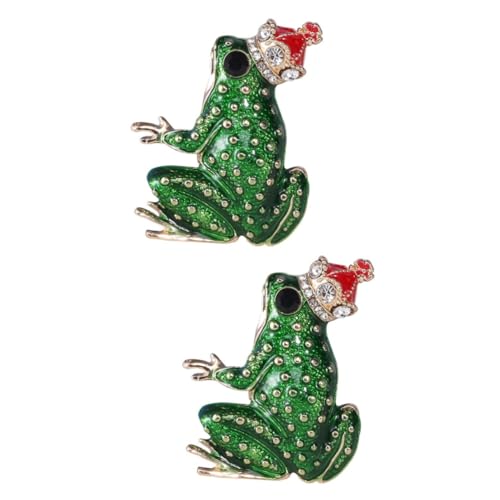2 Stück Cartoon Frosch Brosche für Frauen Lustige Emaille Tier Brosche für Kleidung Schals Hüte Einzigartiger Schmuck Legierung mit Funkelnden Strasssteinen 2 Stück Cartoon Frosch Brosche für Frauen Lustige Emaille Tier Brosche für Kleidung Schals Hüte Einzigartiger Schmuck Legierung mit Funkelnden Strasssteinen von FRCOLOR