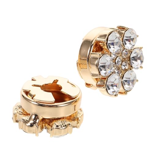 FRCOLOR 2stücke Strassblumen-manschettenknöpfe Für Damenhemden Glitzer-manschettenknöpfe Formelle Kleidung Accessoires Blumen-clip Hochzeit Business von FRCOLOR