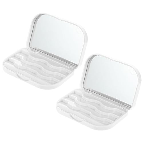 FRCOLOR Wimpern Aufbewahrungsbox 2 Stück Für Falsche Wimpern Leicht Und Praktisch Für Reisen Kosmetik Organizer von FRCOLOR