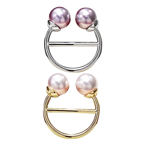 2Stücke Multifunktionale Kleidungs Schal Schnallen Fixierschnallen für Shirts Kleider Schals Praktische Accessoires von FRCOLOR