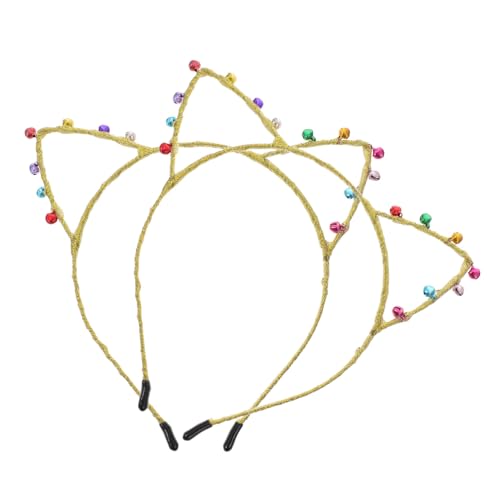 FRCOLOR 2stücke Katzenohren Haarreif Mit Glöckchen Kreative Haarschmuck Für Partys Cosplay Und Weihnachten Atmungsaktiv Und Komfortabel Für Und Feiern von FRCOLOR