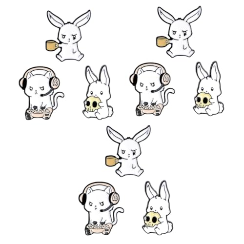 3 Sätze Cartoon Kaninchen Broschen Legierung Dekorative Anstecker Für Kleidung Accessoires Für Hochzeiten Partys Täglichen Gebrauch 3 Stück * 3 von FRCOLOR