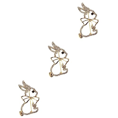 3 Sätze Kaninchen Broschen Für Damen Anstecknadeln Zur Dekoration Von Kleidung Schals Langlebig Für Freunde Familie 2 Stück * 3 von FRCOLOR