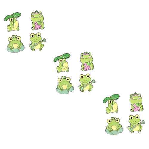 3 Sätze Lustige Broschen Kreative Niedliche Frosch Anstecknadeln Für Kleidung Accessoires Für Strickjacken Schals 4 Stück * 3 von FRCOLOR