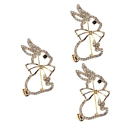 3 Sätze Ostern Brosche Kaninchen Anstecknadel Dekorative Brosche Für Kleidung Cartoon Bunny Pin Für Freunde Familie Langlebig Farbecht 2 Stück * 3 von FRCOLOR