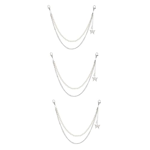 3 Sätze Stylische Taillenkette Mit Schmetterlingsdesign Jeans Handtaschenkette Für Damen Vielseitig Einsetzbar Für Partys Feiern Silber 2 Stücke * 3 von FRCOLOR