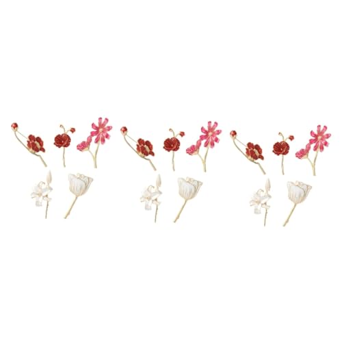 3 Sätze Teiliges Broschen Für Kleidung Blumenformige Broschen Legierung Modischer Accessoire Für Schals 5 Stück * 3 von FRCOLOR