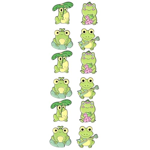 3 Sätze Teiliges Frosch Broschen Für Damen Lustige Emaille Anstecknadeln Für Kleidung Taschen Hüte Dekorative Schmuckaccessoires Für Besondere Anlässe 4 Stück * 3 von FRCOLOR