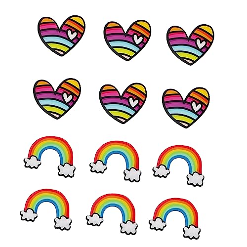 3 Sätze Teiliges Regenbogen Broschen Abzeichen Dekoration Für Kleidung Taschen Schals Mit Einzigartigem Design Feiner Verarbeitung 12 Stück * 3 von FRCOLOR