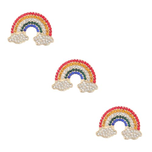 3 Stck. Niedliche Regenbogen Brosche Legierung Dekoratives Kleidungs Accessoire für Partys Hochzeiten für Frauen Vielseitig Einsetzbar von FRCOLOR