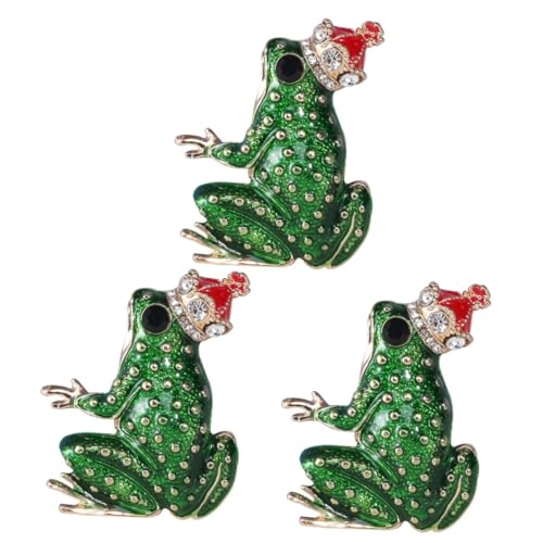 3 Stück Cartoon Frosch Brosche für Frauen Lustige Anstecknadel Legierung Kleidungs Accessoire Dekoration für Schals Hüte von FRCOLOR