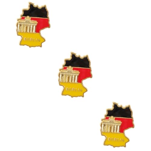 3 Stück Deutschland Flaggen Brosche Patriotische Anstecknadel für Herren Damen Metall Pin für Festivals Feiern Hochzeiten von FRCOLOR