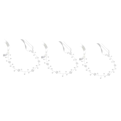 3 Stück Kristall Stirnband Tiara Haarbänder Ranken Braut Hochzeit Haarranke Haarband Haarbänder Für Mädchen Perlen Mädchen Haarband Braut Kopfbedeckung Mädchen FRCOLOR von FRCOLOR