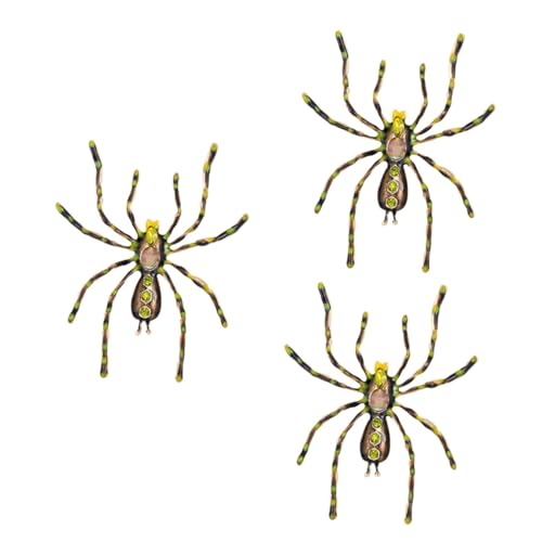 3 Stück Rhinestone Spider Brosche Exzentrisches Modeaccessoire für Frauen Anstecknadel für Kleidung Taschen Schals Langlebig Praktisch von FRCOLOR