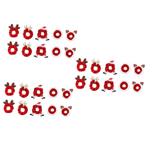 FRCOLOR 30stücke Teiliges Weihnachts-haargummis Verschiedenen Designs Elastische Haarbänder Für Festliche Anlässe Und Partys Als Haarschmuck Für Damen Und Mädchen von FRCOLOR