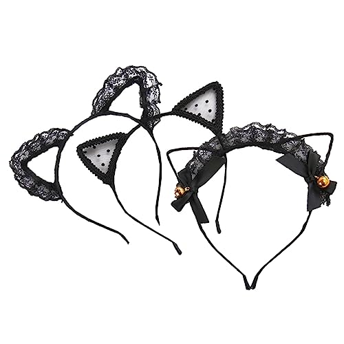 FRCOLOR 3stücke Teiliges Katzenohren Haarschmuck Spitze Niedliches Stirnband Für Party Cosplay Und Kostüm-events Und Tüll-design Für Und Mädchen FRCOLOR 3stücke Teiliges Katzenohren Haarschmuck Spitze Niedliches Stirnband Für Party Cosplay Und Kostüm-events Und Tüll-design Für Und Mädchen von FRCOLOR