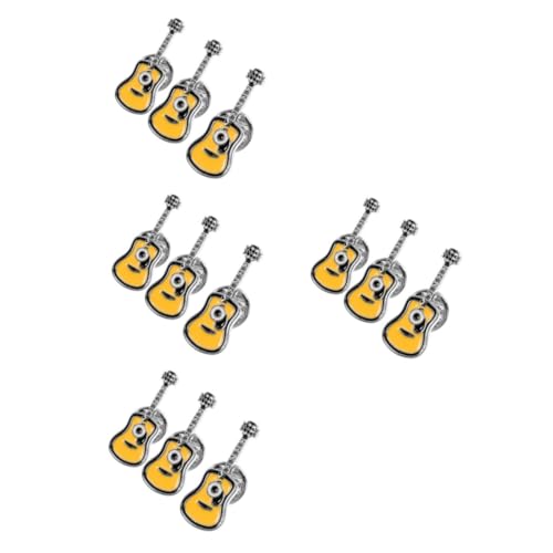 4 Sätze Retro Gitarren Brosche Punk Anstecknadel Kreative Geschenkidee Für Kleidung Taschen Hüte Einzigartiges Design Hochwertige Emaille Brosche Für Stilvolle 3 Stück * 4 von FRCOLOR