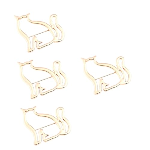 4 Stück Cat Pin Hollow Design Anstecknadel für Kleidung Hüte Rucksäcke Niedliche Katzenbrosche Perfektes Accessoire für Anlässe von FRCOLOR