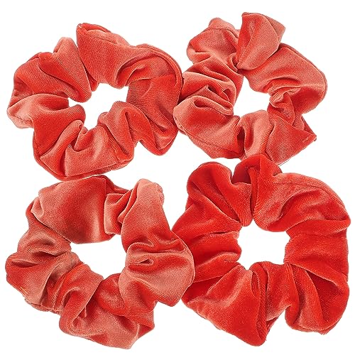 4 Stück Dickdarm-haarring Grüne Haaraccessoires Haargummis Haar Pferdeschwanz Scrunchies Weiche, Krause Haarbänder Fluoreszierende Haarbänder Flanell Halter Fräulein Mädchen von FRCOLOR