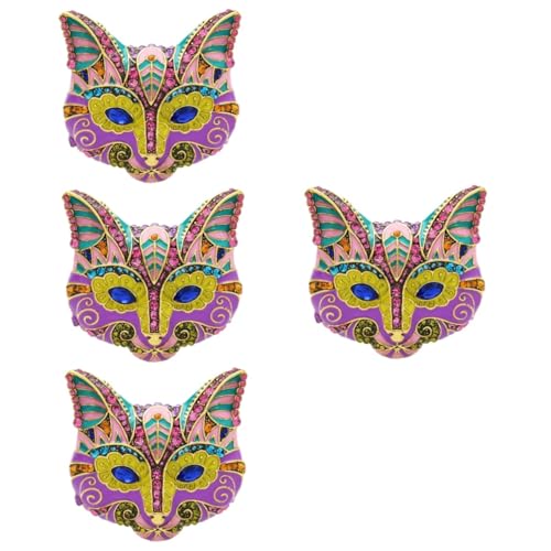 4 Stück Tierische Emaille Brosche für Frauen Katzenbrosche Anstecknadel für Jacken Schals Taschen Einzigartiges Accessoire zur Dekoration von FRCOLOR