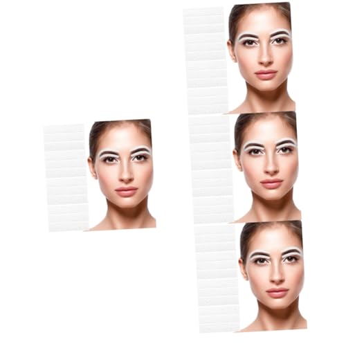 48 Blätter Tattoo-Hilfsartefakt Lineal zum Messen der Augenbrauen Schablonenset für Augenbrauen make-up tasche augenbrauen aufkleber selbstklebende augenbrauenschablone Papier Weiß FRCOLOR von FRCOLOR